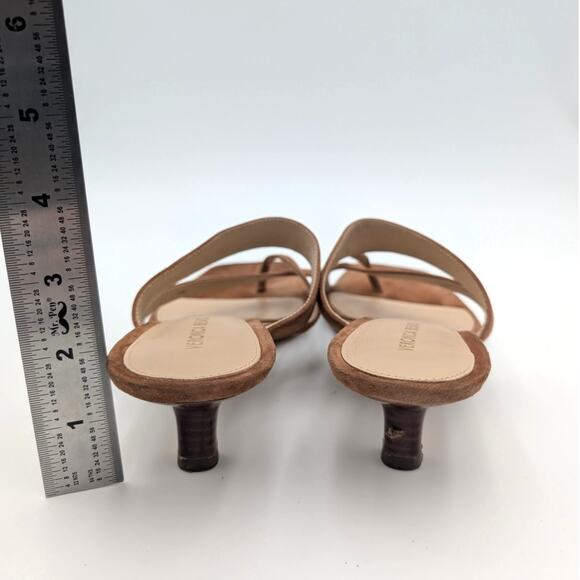 Veronica Beard Alanis Kitten Heel Slide Sandal Women's Honey Size US7M EU38 - Picture 5 of 12
